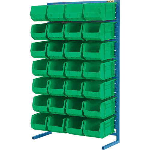 Single-Sided Stationary Bin Rack, 36" W x 12" D x 61" H, 28 Bins Solutions industrielles ALPHA