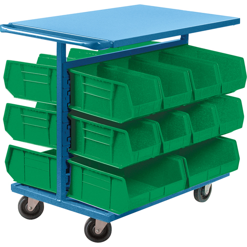 Bin Cart with Bins, Double-sided, 20 bins, 24" W x 38-1/2" D x 36-1/2" H Solutions industrielles ALPHA