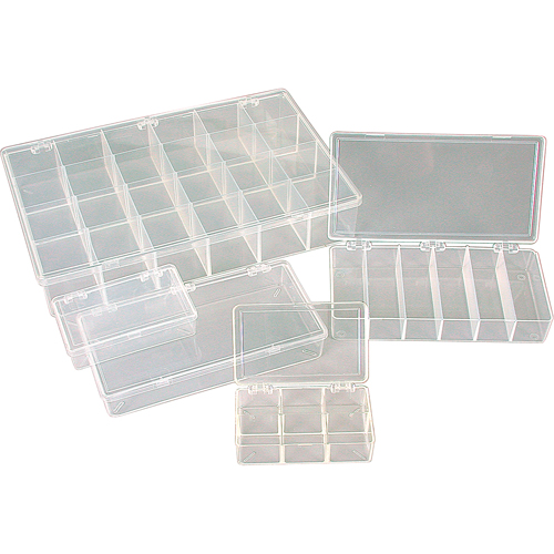Boîte &agrave; compartiments K-Resin, Plastique, 36 compartiments, 6-9/16" la x 9-5/8" p, 1-1/2" h, Transparent Solutions industrielles ALPHA