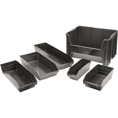 Recycled Shelf Bins, 4-1/8" W x 11-5/8" D x 4" H, 30 lbs. Capacity Solutions industrielles ALPHA