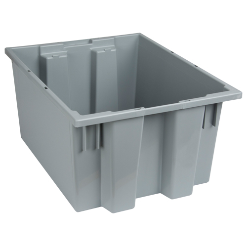 Stack & Nest Totes, 10" x 19.5" x 15.5", Grey Solutions industrielles ALPHA