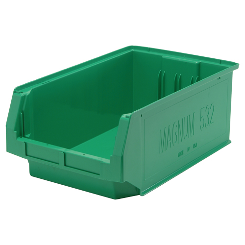 Contenants g&eacute;ants empilables, 12,375" la x 19,75" p x 7,875" h, Vert Solutions industrielles ALPHA