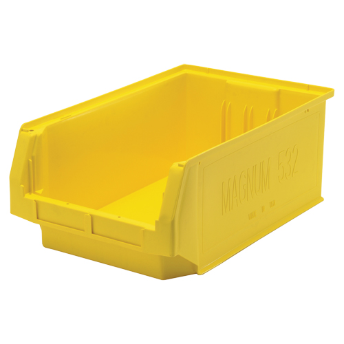 Contenants g&eacute;ants empilables, 12,375" la x 19,75" p x 7,875" h, Jaune Solutions industrielles ALPHA