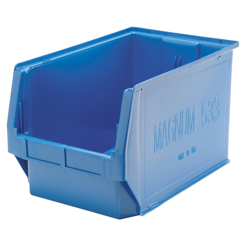 Contenants g&eacute;ants empilables, 12,375" la x 19,75" p x 11,875" h, Bleu Solutions industrielles ALPHA