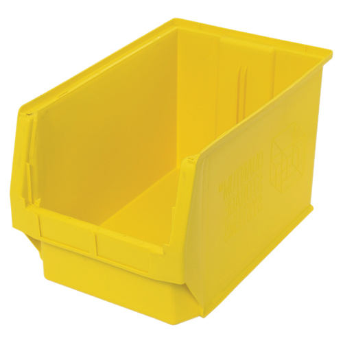 Contenants g&eacute;ants empilables, 12,375" la x 19,75" p x 11,875" h, Jaune Solutions industrielles ALPHA