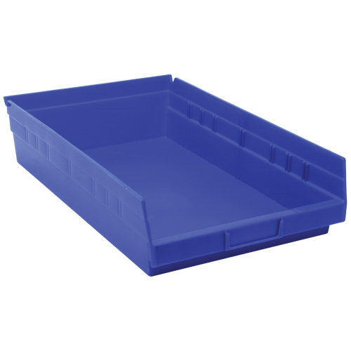 Shelf Bins, 11-1/8" W x 4" H x 17-7/8" D, Blue, 40 lbs. Capacity Solutions industrielles ALPHA