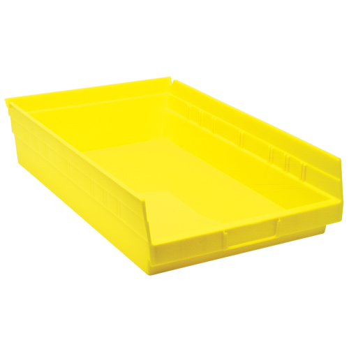 Shelf Bins, 11-1/8" W x 4" H x 17-7/8" D, Yellow, 40 lbs. Capacity Solutions industrielles ALPHA