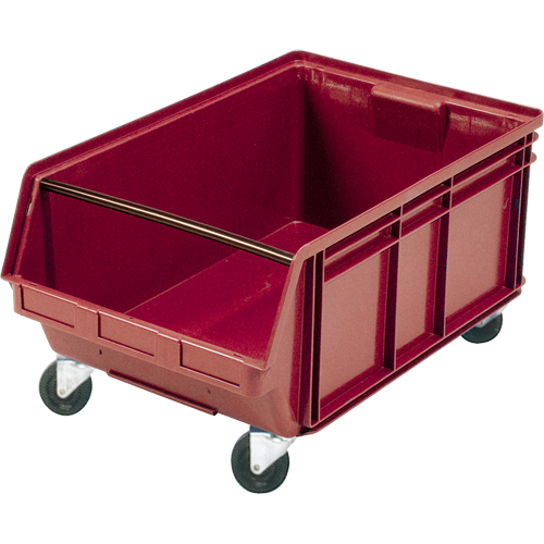 Mobile Giant Stacking Bin, 11-7/8" H x 18-3/8" W x 29" D, 150 lbs. Capacity, Red Solutions industrielles ALPHA