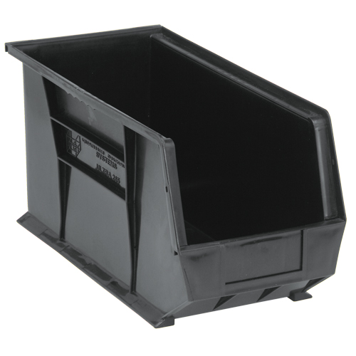 Ultra Stack & Hang Bin, 8-1/4" W x 9" H x 18" D, Black Solutions industrielles ALPHA