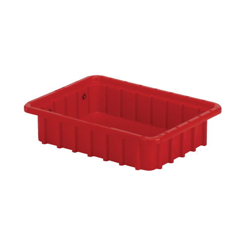 Divider Box&reg; Containers, Polyethylene, 10.8" W x 8.3" D x 2.5" H, Red Solutions industrielles ALPHA