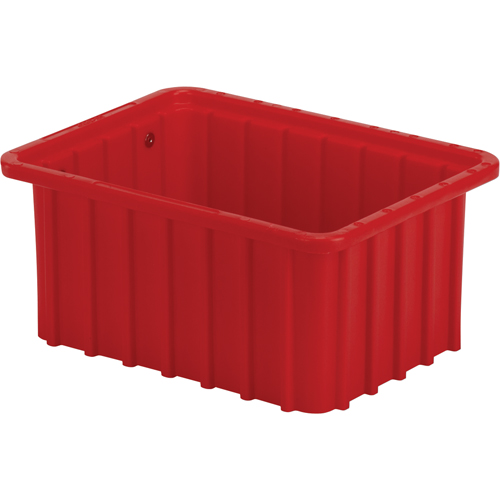 Divider Box, Polyethylene, 9.8" W x 7.3" D x 5" H, Red Solutions industrielles ALPHA