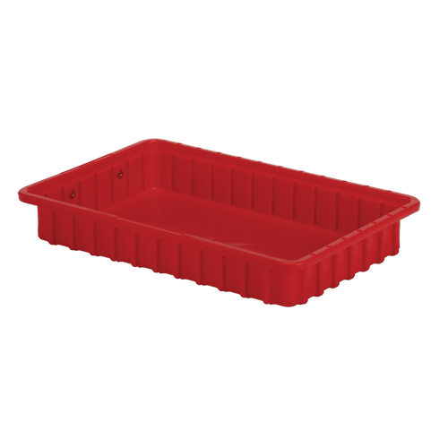 Divider Box&reg; Containers, Polyethylene, 16.5" W x 10.9" D x 2.5" H, Red Solutions industrielles ALPHA