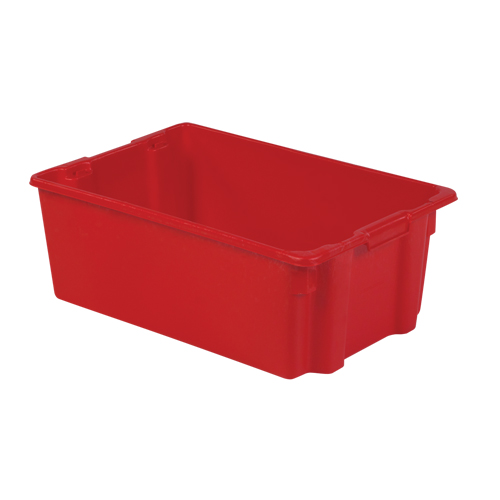 Contenants Stack-N-Nest Polylewton, 10,5" x 28,4" x 18,7", Rouge Solutions industrielles ALPHA