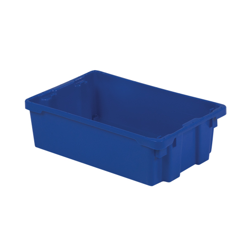 Contenants Stack-N-Nest Polylewton, 6,2" x 20,1" x 13", Bleu Solutions industrielles ALPHA