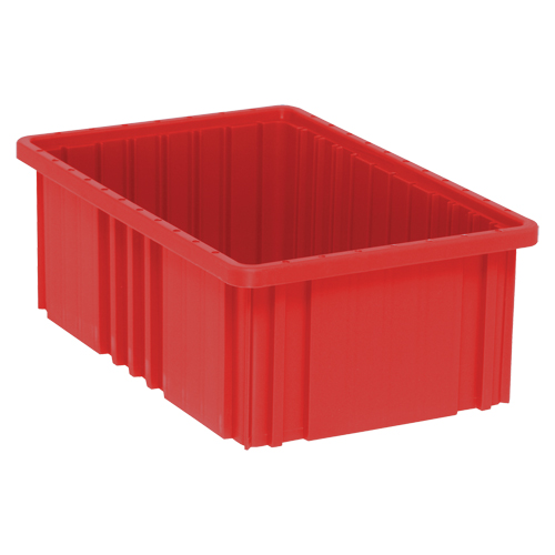 Divider Box&reg; Containers, Plastic, 16.5" W x 10.9" D x 6" H, Red Solutions industrielles ALPHA