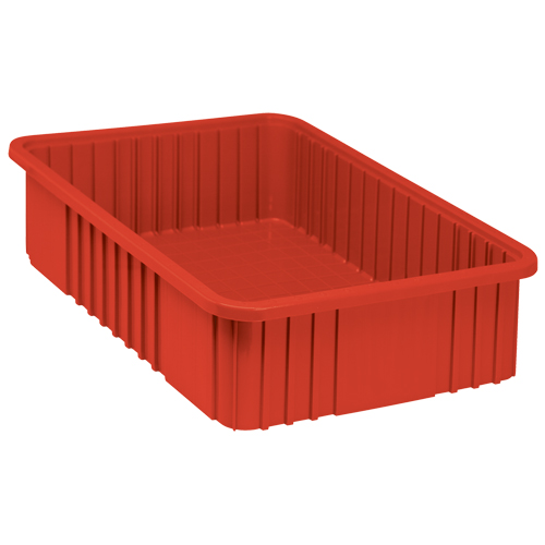 Divider Box&reg; Containers, Plastic, 22.5" W x 17.5" D x 6" H, Red Solutions industrielles ALPHA