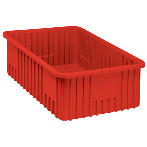 Divider Box&reg; Containers, Plastic, 22.5" W x 17.5" D x 8" H, Red Solutions industrielles ALPHA