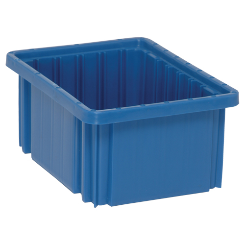 Contenants Divider Box, Plastique, 10,9" la x 8,3" p x 5" h, Bleu Solutions industrielles ALPHA