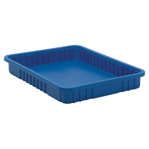 Contenants Divider Box, Plastique, 22,5" la x 17,5" p x 3" h, Bleu Solutions industrielles ALPHA
