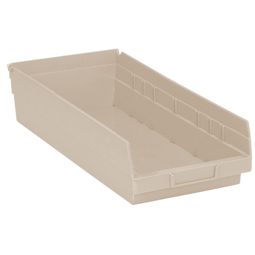 Economy Shelf Bin, 8-3/8" W x 4" H x 17-7/8" D, Ivory Solutions industrielles ALPHA