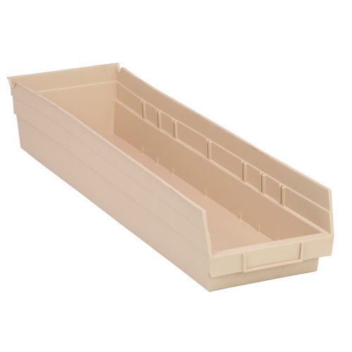 Bac pour &eacute;tag&egrave;re &eacute;conomique, 6-5/8" la, 4" h x 23-5/8" p, Ivoire Solutions industrielles ALPHA