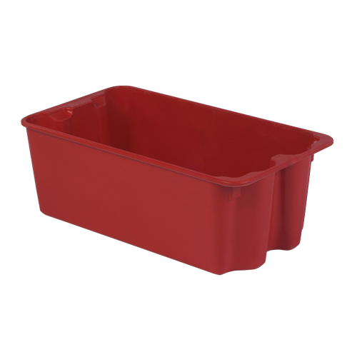 Contenants Stack-N-Nest de Plexton, 16,9" la x 30,6" p x 11,1" h, Rouge Solutions industrielles ALPHA