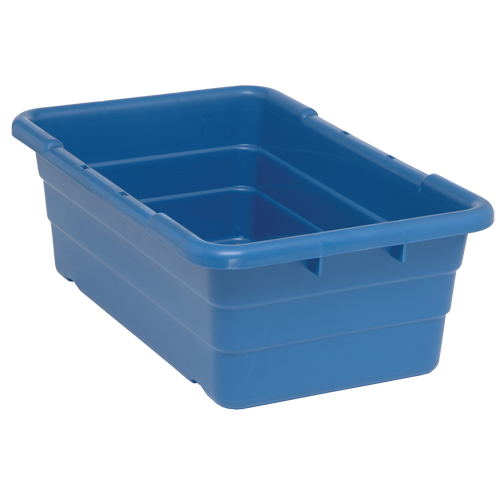 Bacs empilables en crois&eacute;, 16" la x  p x 8,5" h, Bleu Solutions industrielles ALPHA