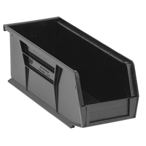 Ultra Stack & Hang Bin, 4-1/8" W x 4" H x 10-7/8" D, Black Solutions industrielles ALPHA