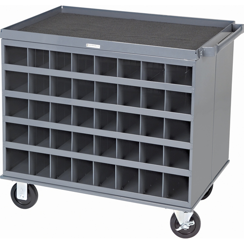 Heavy-Duty 2-Sided Mobile Carts/Work Stations, 1000 lbs. Capacity, 34" x W, 32" x H, 24" D, All-Welded Solutions industrielles ALPHA