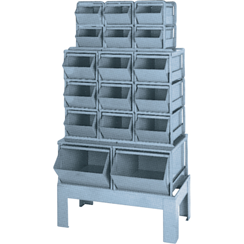 Combinaisons de bacs &agrave; assembler, Cap. 1000 lb, 33-1/2" la x 19 1/2" p x 54-1/4" h, Bleu Solutions industrielles ALPHA