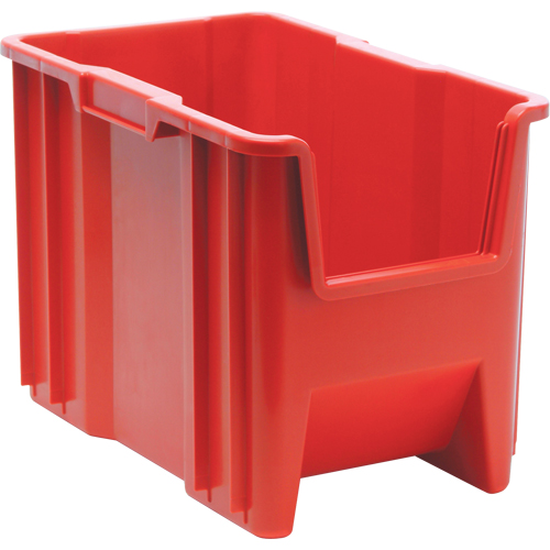 Contenants &agrave; empiler g&eacute;ants, 10,875" la x 17,5" p x 12,5" h, Rouge Solutions industrielles ALPHA