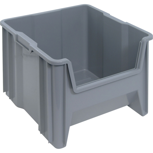 Contenants &agrave; empiler g&eacute;ants, 16,5" la x 17,5" p x 12,5" h, Gris Solutions industrielles ALPHA