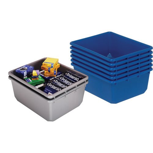 Bacs empilables en crois&eacute;, 11" la x 17,25" p x 12" h, Bleu Solutions industrielles ALPHA