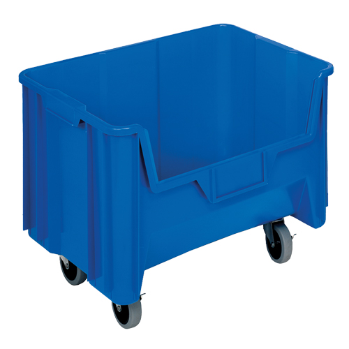 Mobile Giant Stack Container, 12-7/16" H x 19-7/8" W x 15-1/4" D, 250 lbs. Capacity, Blue Solutions industrielles ALPHA