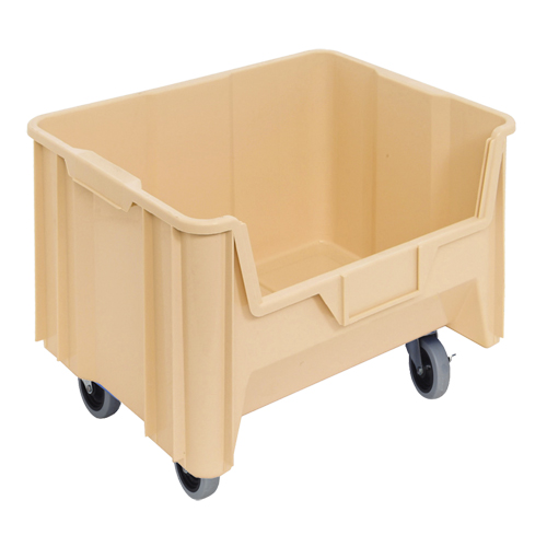 Mobile Giant Stack Container, 12-7/16" H x 19-7/8" W x 15-1/4" D, 250 lbs. Capacity, Ivory Solutions industrielles ALPHA
