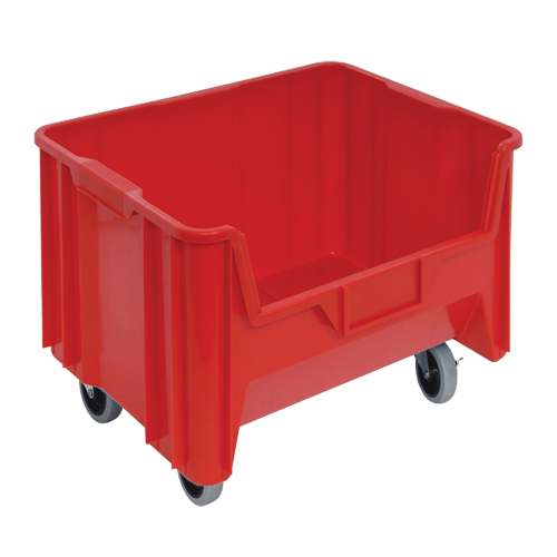 Mobile Giant Stack Container, 12-7/16" H x 19-7/8" W x 15-1/4" D, 250 lbs. Capacity, Red Solutions industrielles ALPHA