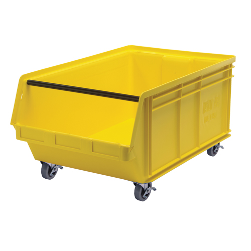 Mobile MAGNUM Bin, 14-7/8" H x 18-3/8" W x 29" D, 150 lbs. Capacity, Yellow Solutions industrielles ALPHA