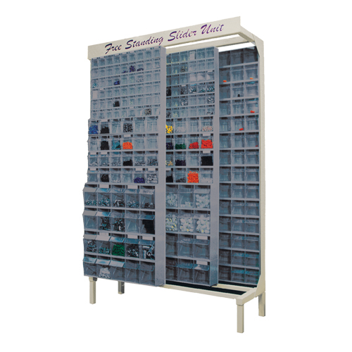 Free-Standing Tip-Out Bins Slider System, 48" W x 18" D x 77" H, 180 Drawers Solutions industrielles ALPHA