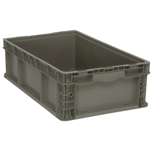 Contenant pliable et empilable, 15" la x 24" p x 7,5" h, Gris Solutions industrielles ALPHA