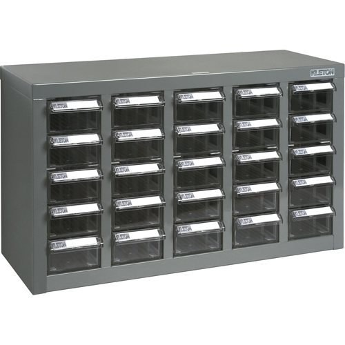 KPC-600 Parts Cabinet, Galvanized Steel, 25 Drawers, 23-1/10" x 8-7/10" x 13-4/5", Grey Solutions industrielles ALPHA