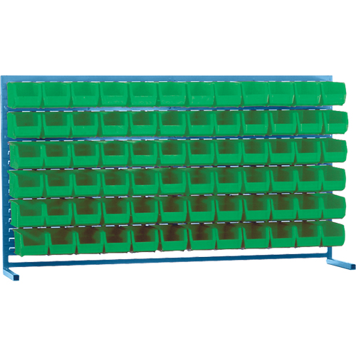 Rayonnage &agrave; persienne avec bacs, 72 bacs, 72" la x 15" p x 40" h Solutions industrielles ALPHA