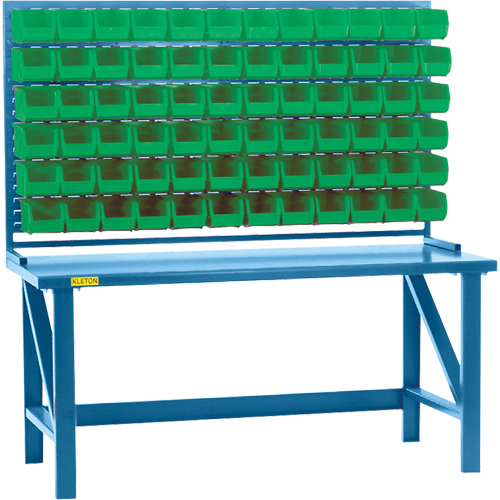 Rayonnage &agrave; persienne avec bacs, 72 bacs, 72" la x 15" p x 40" h Solutions industrielles ALPHA
