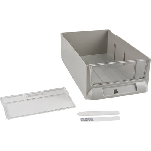 Replacement Drawer for KPC-200 Parts Cabinets, Plastic, 5-3/8" W x 9-13/16" D x 3-3/10" H, Grey Solutions industrielles ALPHA