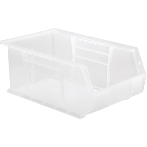 Bac transparent ultra empilable & suspendable, 8-1/4" la, 6" h x 13-5/8" p, Transparent Solutions industrielles ALPHA