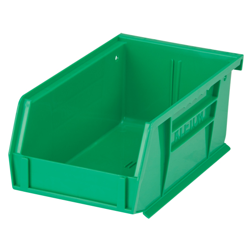 Bac empilable & &agrave; suspendre, 4-1/8" la, 3" h x 7-3/8" p, Vert Solutions industrielles ALPHA