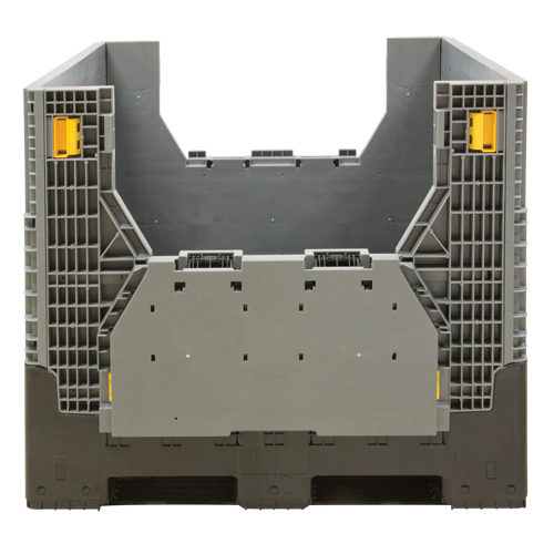 Contenant de vrac pliable, 47,2" lo x 39,4" la x 39,4" h, Gris Solutions industrielles ALPHA