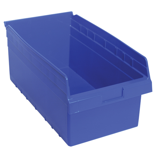 Bacs pour &eacute;tag&egrave;re Store-Max, 11-1/8" la x 8" H x 17-7/8" p, Bleu, Capacit&eacute; 56 lb Solutions industrielles ALPHA