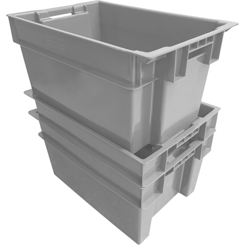 Contenant Stack & Nest, 16" la, 12" h x 24" p, Gris Solutions industrielles ALPHA