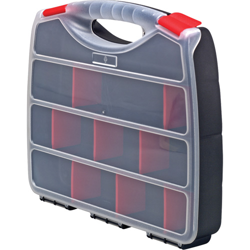 Plastic Compartment Box, 10" W x 12.5" D x 2-1/4" H, 22 Compartments Solutions industrielles ALPHA