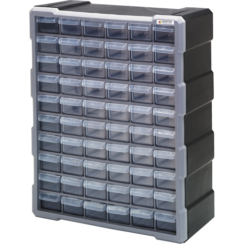 Armoire &agrave; tiroir, Plastique, 60 tiroirs, 15" x 6-1/4" x 18-3/4", Noir Solutions industrielles ALPHA
